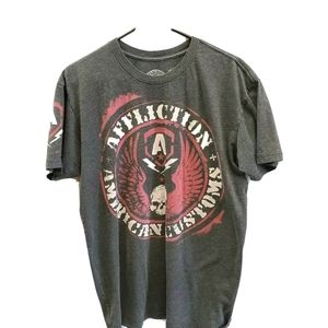Mens Affliction American Customs Black T Shirt